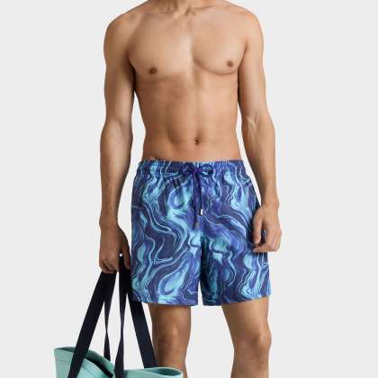 Vilebrequin - Marble Badeshorts Für Herren - Bademode - Moorea - Blau - Größe M – Bild 3