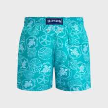 Vilebrequin - Oursins Bicolores Badeshorts Für Herren - Bademode - Moorea - Grün - Größe XXL