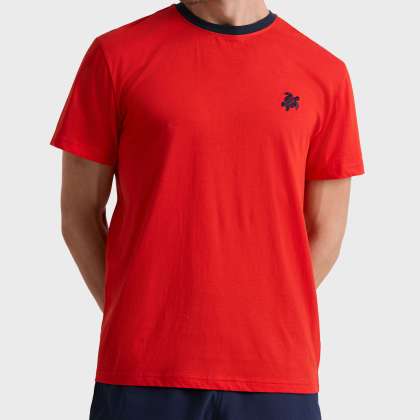 Vilebrequin - Bicolor T-shirt Aus Bio-baumwolle Für Herren - T-shirt - Tewis - Rot - Größe S – Bild 3