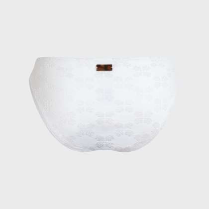 Vilebrequin - Turtles Monogram Midi-bikinihose Aus Jacquard Für Damen - Bademode - Frise - Weiss - Größe M – Bild 2