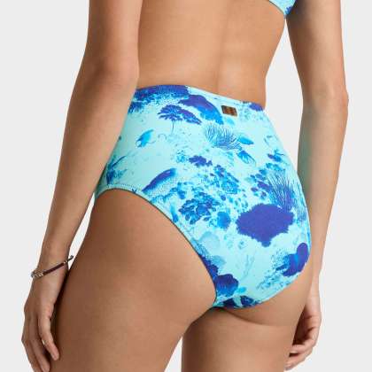Vilebrequin - Coral Reef Bikinihose Mit Hohem Bund Für Damen - Bademode - Frosty - Blau - Größe S – Bild 4