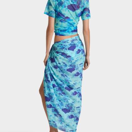 Vilebrequin - Coral Reef Pareo Aus Baumwollvoile Für Damen - Pareo - Pareo - Blau - Größe OSFA – Bild 3