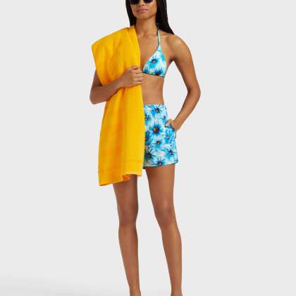 Vilebrequin - Poppies Stretch-badeshorts Für Damen - Shorty - Fabya - Blau - Größe L – Bild 5