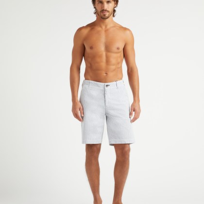 Vilebrequin - Seersucker Bermudashorts Aus Baumwolle Für Herren - Bermuda - Ponche - Blau - Größe 30