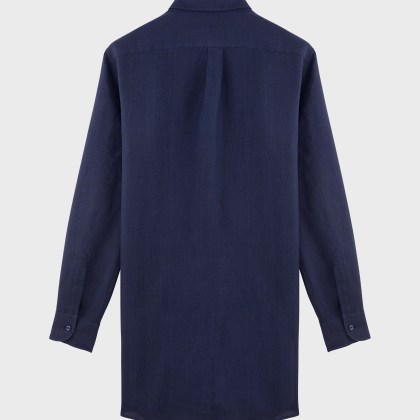 Vilebrequin - Solid Hemdkleid Aus Leinen Für Damen - Kleid Im Hemd-stil - Fragance - Blau - Größe L – Bild 2