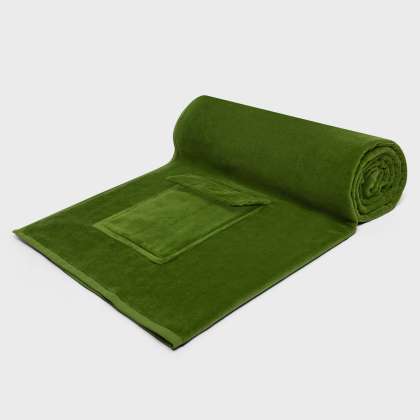 Vilebrequin - Strandtuch Aus Bio-baumwolle Mit Klappentasche - Strandtuch - Sapock - Grün - Größe OSFA – Bild 4