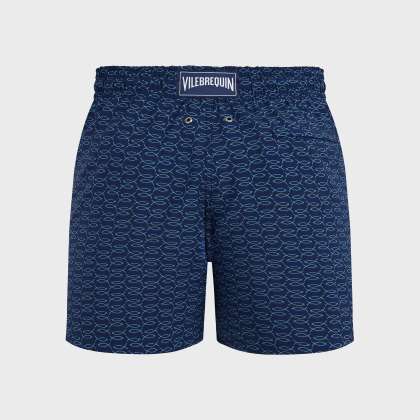 Vilebrequin - Fish Net Badeshorts Aus Wolle Für Herren - Bademode - Moopea - Blau - Größe L – Bild 2
