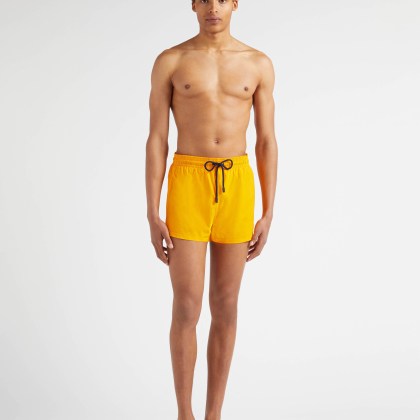 Vilebrequin - Kurze Und Figurbetonte Einfarbige Stretch-bademode Für Herren - Bademode - Man - Orange - Größe XL