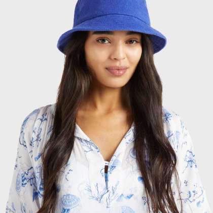 Vilebrequin - Solid Unisex-frotteehut - Hut - Boom - Blau - Größe M/L – Bild 3