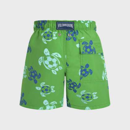 Vilebrequin - Soccer Turtles Badeshorts Für Jungen - Bademode - Jim - Grün - Größe 4 – Bild 2