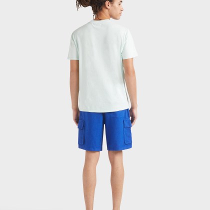 Vilebrequin - T-shirt Aus Bio-baumwolle Mit Aufgestickter Schildkröte Für Herren - T-shirt - Portisol - Blau - Größe L – Bild 4