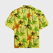 Vilebrequin - Palms Offset Hemd Aus Baumwolle Für Herren - Hemd - Charli - Gelb - Größe XXL