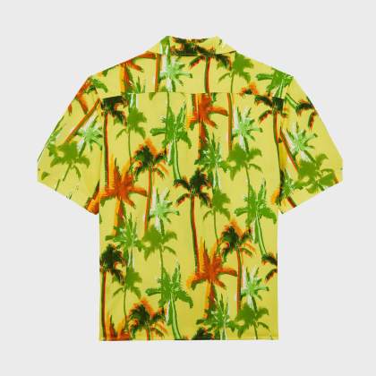 Vilebrequin - Palms Offset Hemd Aus Baumwolle Für Herren - Hemd - Charli - Gelb - Größe L
