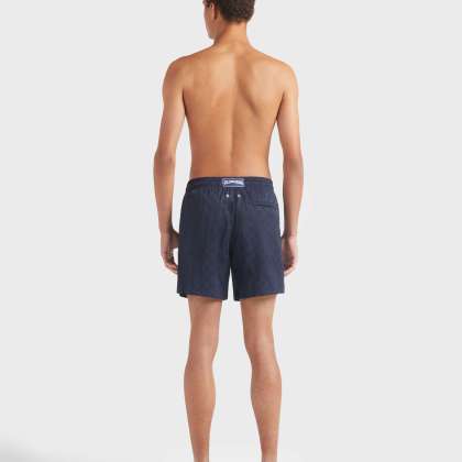 Vilebrequin - Turtle Monogram Jacquard Badeshorts Für Herren - Bademode - Moopea - Blau - Größe XL – Bild 4