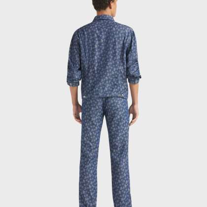 Vilebrequin - Ronde Des Tortues Jacquard Jacke Aus Leichtem Denim Für Herren - Jacke - Leoube - Blau - Größe M