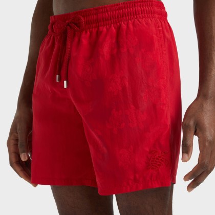 Vilebrequin - Mit Wasser Reagierende Ronde Des Tortues Badeshorts Für Herren - Bademode - Moorea - Rot - Größe XL – Bild 6