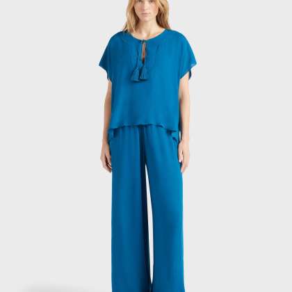 Vilebrequin - Solid Hemd Aus Viskose Für Damen - Hemd - Fritz - Blau - Größe S – Bild 3