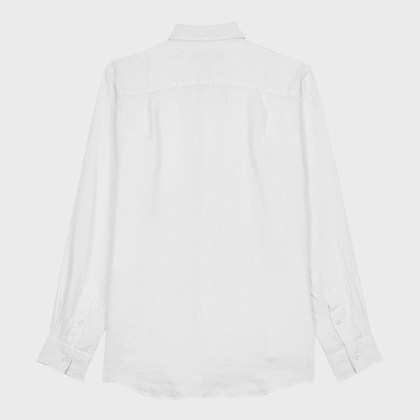 Vilebrequin - Einfarbiges Hemd Aus Leinen Für Herren - Hemd - Caroubis - Weiss - Größe L – Bild 2