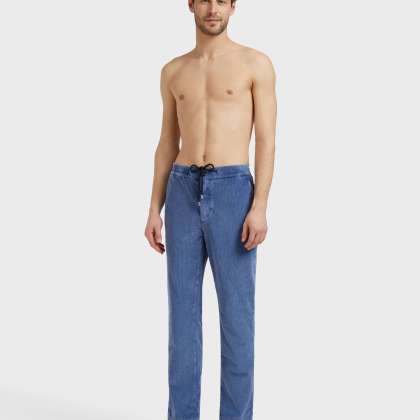 Vilebrequin - Hose Mit Elastikbund Aus Samt Für Herren - Hose - Clemence - Blau - Größe 34 – Bild 3