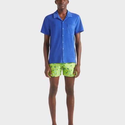 Vilebrequin - Solid Unisex-bowling-hemd Aus Baumwolle - Hemd - Charli - Blau - Größe XL