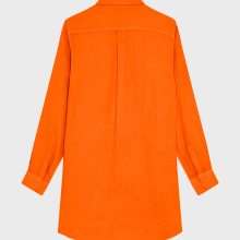 Vilebrequin - Solid Hemdkleid Aus Leinen Für Damen - Kleid - Fragance - Orange - Größe M