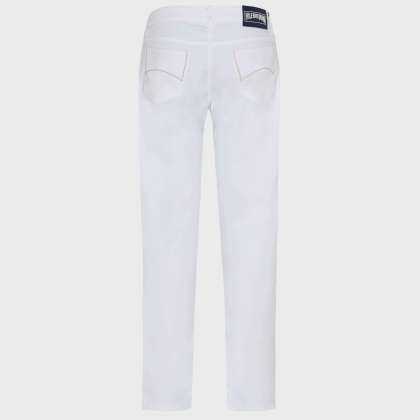 Vilebrequin - Solid Hose Aus Leinen Und Baumwolle Für Herren - Jeanshose - Gbetta18 - Weiss - Größe 31 – Bild 2