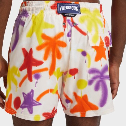 Vilebrequin - Kurze Spray Paint Stretch-badeshorts Für Herren - Vbq X Palm Angels - Bademode - Monrise - Rosa - Größe M – Bild 6