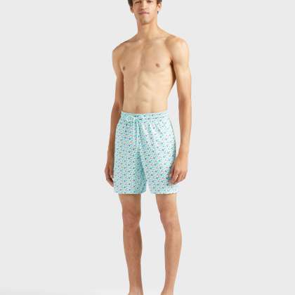 Vilebrequin - Lange Micro Ronde Des Tortues Rainbow Stretch-badeshorts Für Herren - Bademode - Okorise - Blau - Größe XXL