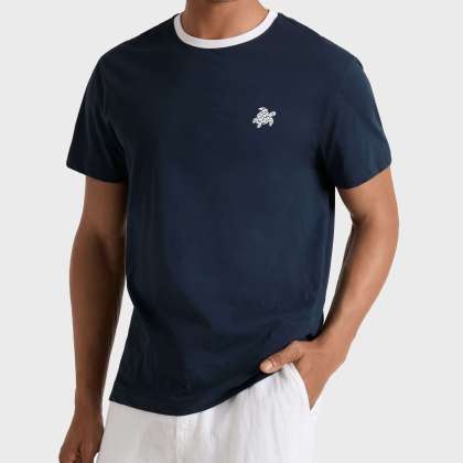 Vilebrequin - Bicolor T-shirt Aus Bio-baumwolle Für Herren - T-shirt - Tewis - Blau - Größe XXXL – Bild 3