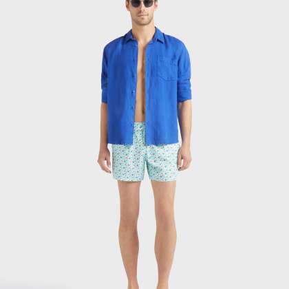 Vilebrequin - Kurze Micro Ronde Des Tortues Rainbow Stretch-badeshorts Für Herren - Bademode - Monrise - Blau - Größe XS – Bild 5