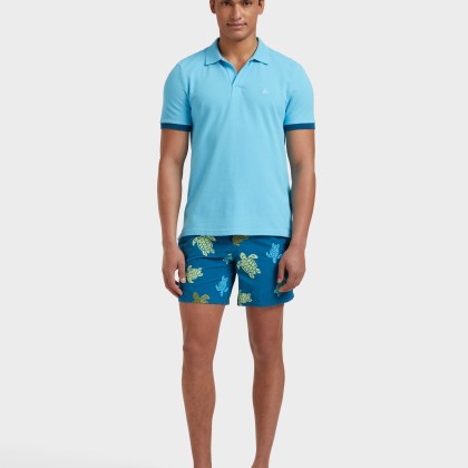 Vilebrequin - Solid Polohemd Aus Baumwolle Für Herren - Polohemd - Palatin - Blau - Größe XXXL – Bild 3