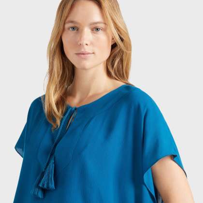 Vilebrequin - Solid Hemd Aus Viskose Für Damen - Hemd - Fritz - Blau - Größe XS – Bild 6