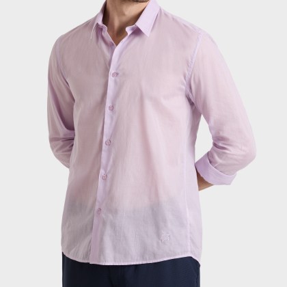 Vilebrequin - Leichtes Solid Unisex-hemd Aus Baumwollvoile - Hemd - Caracal - Rosa - Größe XXL – Bild 3