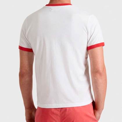 Vilebrequin - T-shirt Aus Leichtem Baumwolljersey Mit Zweifarbigem Logo Für Herren - T-shirt - Partisol - Rot - Größe XXXL – Bild 4
