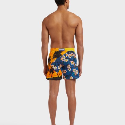 Vilebrequin - Hawaiian Mix Badeshorts Für Herren - Vbq X Palm Angels - Bademode - Moorea - Gelb - Größe M – Bild 4