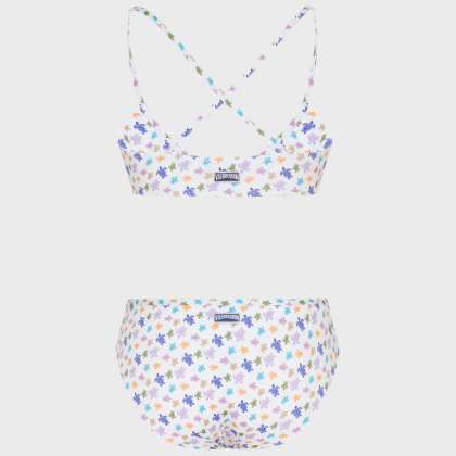 Vilebrequin - Zweiteiliger Micro Ronde Des Tortues Badeanzug Für Mädchen - Bademode - Gigi - Weiss - Größe 10 – Bild 2