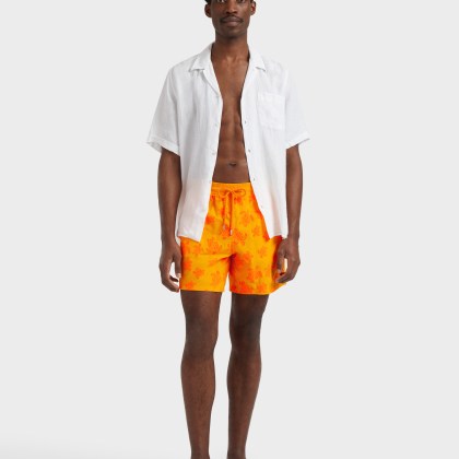 Vilebrequin - Beflockte Ronde Des Tortues Badeshorts Für Herren - Bademode - Moorea - Orange - Größe M – Bild 5