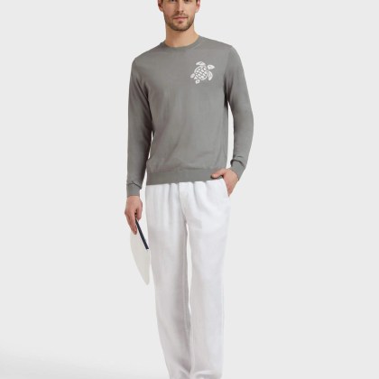 Vilebrequin - Solid Weite Leinenhose Für Herren - Hose - Pacha - Weiss - Größe XL – Bild 5