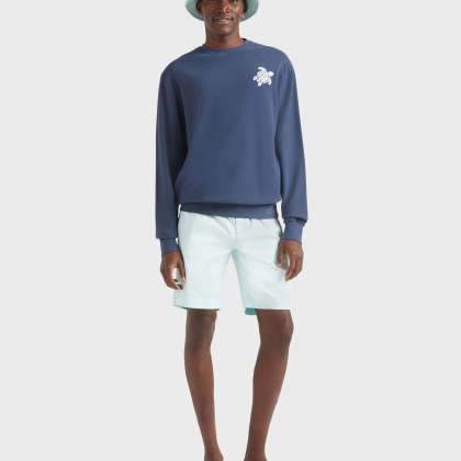 Vilebrequin - Satin-bermudashorts Aus Tencel Und Baumwolle Für Herren - Bermuda - Levant - Blau - Größe 34