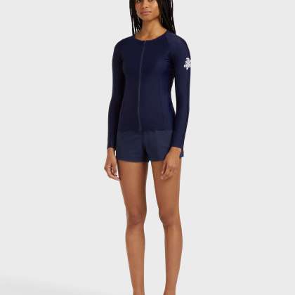 Vilebrequin - Women Long Sleeve Zipper Rashguard Solid - Rashguard - Flynn-z - Blau - Größe S