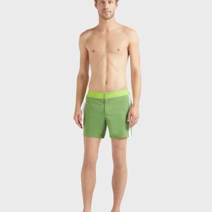 Vilebrequin - Color Block Stretch-badeshorts Mit Flachem Bund Für Herren - Bademode - Merle - Grün - Größe S – Bild 3