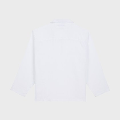 Vilebrequin - Solid Overshirt Aus Leinen Mit Mineralfarbstoff Für Herren - Hemd - Comores - Weiss - Größe XXL – Bild 2