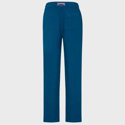 Vilebrequin - Solid Weite Leinenhose Für Herren - Hose - Pacha - Blau - Größe XXL – Bild 2