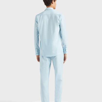 Vilebrequin - Figurbetontes Micro Rayures Wollhemd Für Herren - Hemd - Cool - Blau - Größe XL – Bild 4