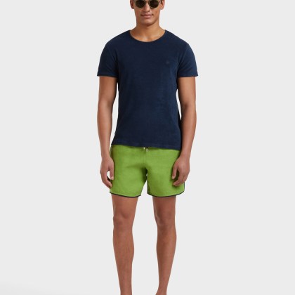 Vilebrequin - Solid Badeshorts Aus Leinen Für Herren - Bademode - Mallorca - Grün - Größe XXXL – Bild 6