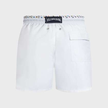 Vilebrequin - Zweifarbige Micro Ronde Des Tortues Badeshorts Für Herren - Bademode - Moka - Weiss - Größe M
