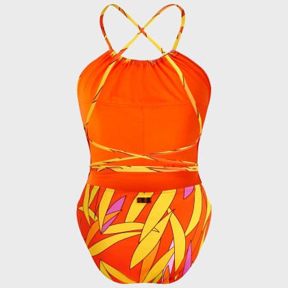 Vilebrequin - Rückenfreier Madrague Badeanzug Für Damen - Bademode - Hydra - Orange - Größe M