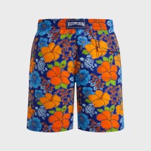Vilebrequin - Lange Badeshorts Mit Ronde Des Tortues-logo Für Herren - Bademode - Okoa - Blau - Größe XL