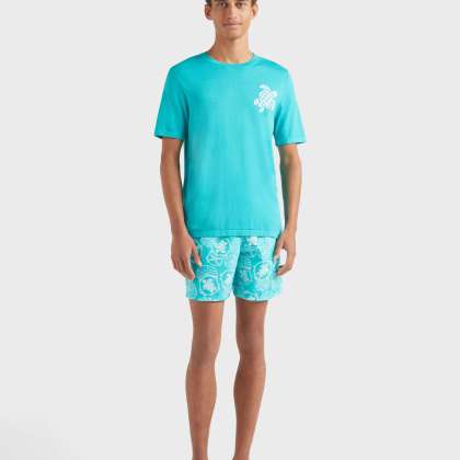 Vilebrequin - Jacquard Turtle T-shirt Aus Baumwolle Für Herren - T-shirt - Cristau - Grün - Größe L – Bild 3