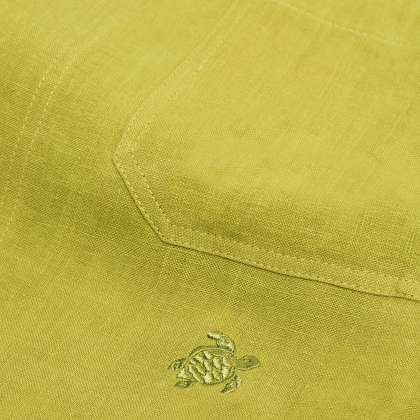 Vilebrequin - Solid Overshirt Aus Leinen Für Herren - Jacke - Corentin - Grün - Größe M – Bild 6